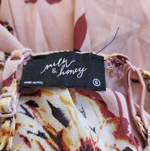 Milk & Honey maxi floral dress size Small New - Picture 4 of 10